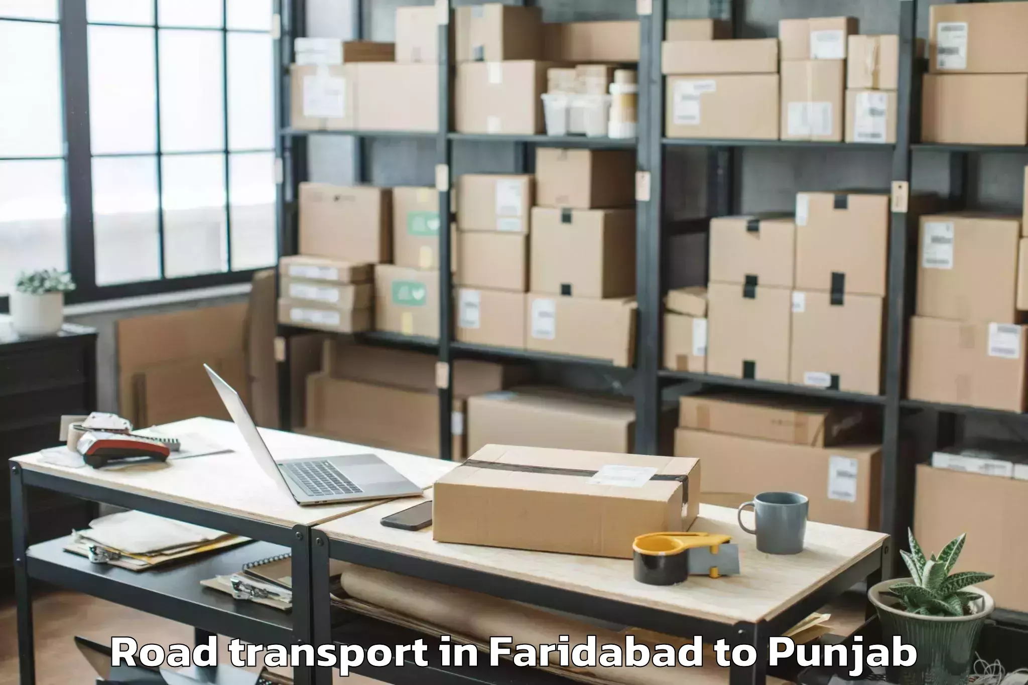 Top Faridabad to Lakhnaur Road Transport Available